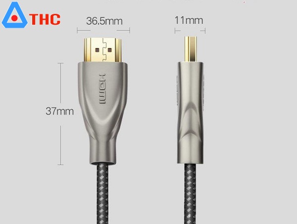 Cáp HDMI 2.0 sợi Carbon 1M Ugreen hỗ trợ 4K/3D 50106